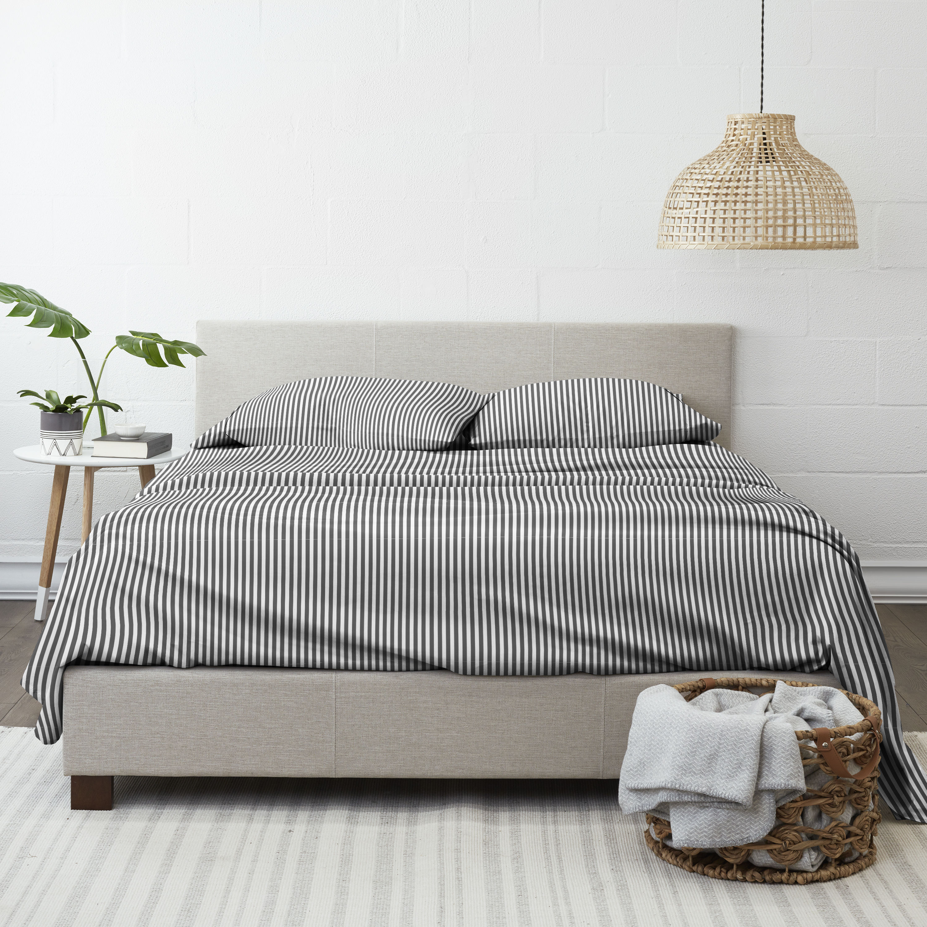 Ienjoy Home IEH-4PC-RIB-CK-GR Sheet-Sets - View #2