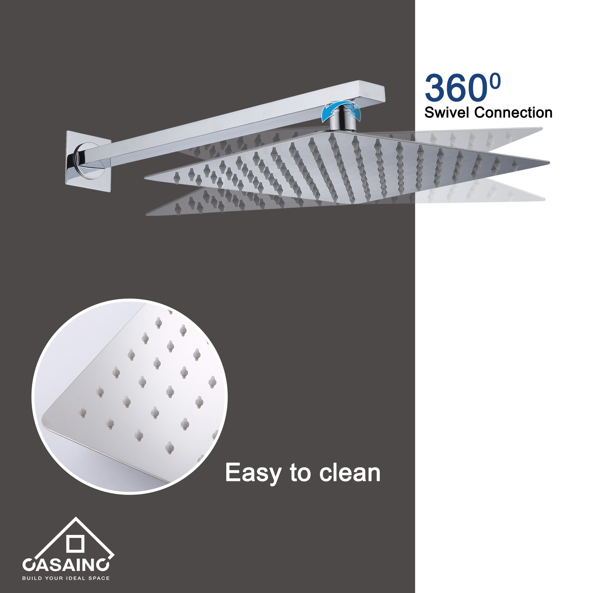 CASAINC CS3952-MB Showerhead-Bar-Panels - View #5