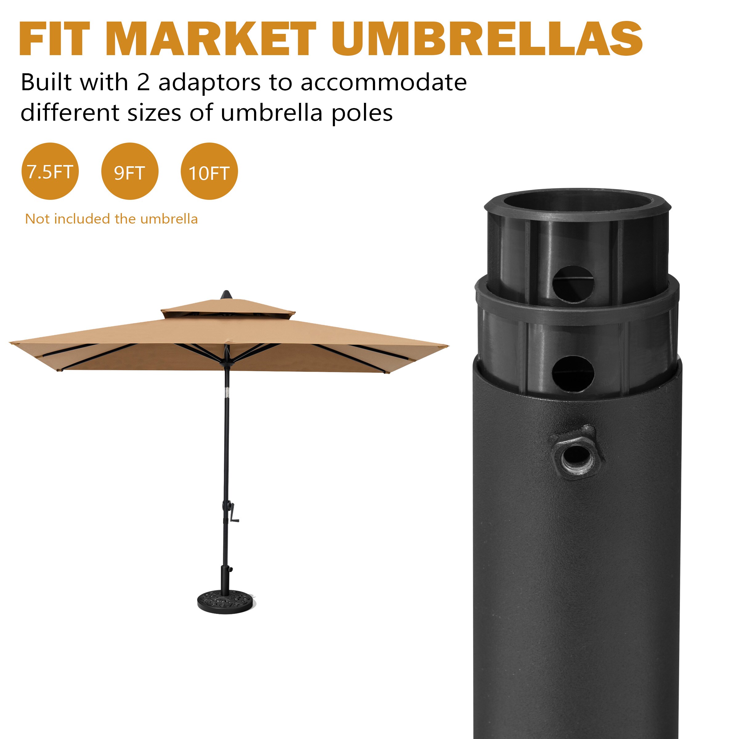 Pellebant ST25-UB010BLK45 Umbrella-Bases - View #8