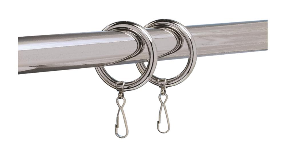 Gatco 834 Premier Chrome Brass Single Shower Curtain Rings 2 -Pack
