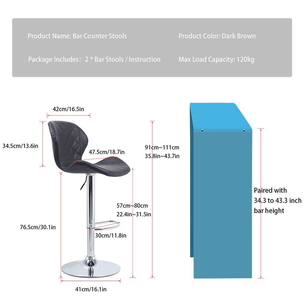 LUVODI XJJ413-DBN-V1 stools - View #2