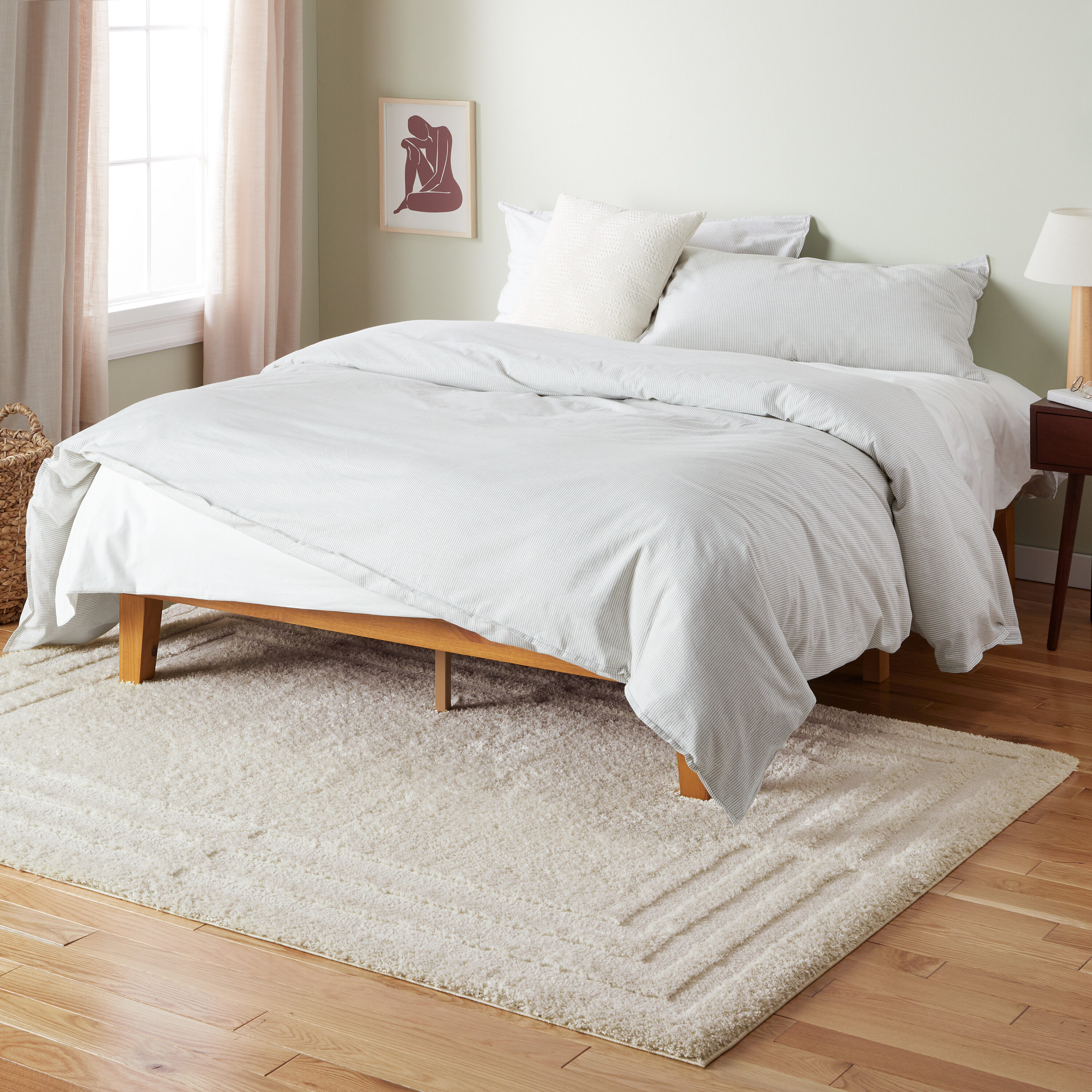 Town & Country Living 1-114-150 Cloud Shag 8 x 10 (ft) Loomed Polyester Beige Rectangular Indoor Geometric Area rug