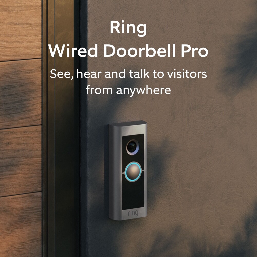 Ring Wired Doorbell Pro - Smart WiFi Video Doorbell Cam with Head-to-Toe HD Video, Bird's Eye View, and 3D Motion Detection