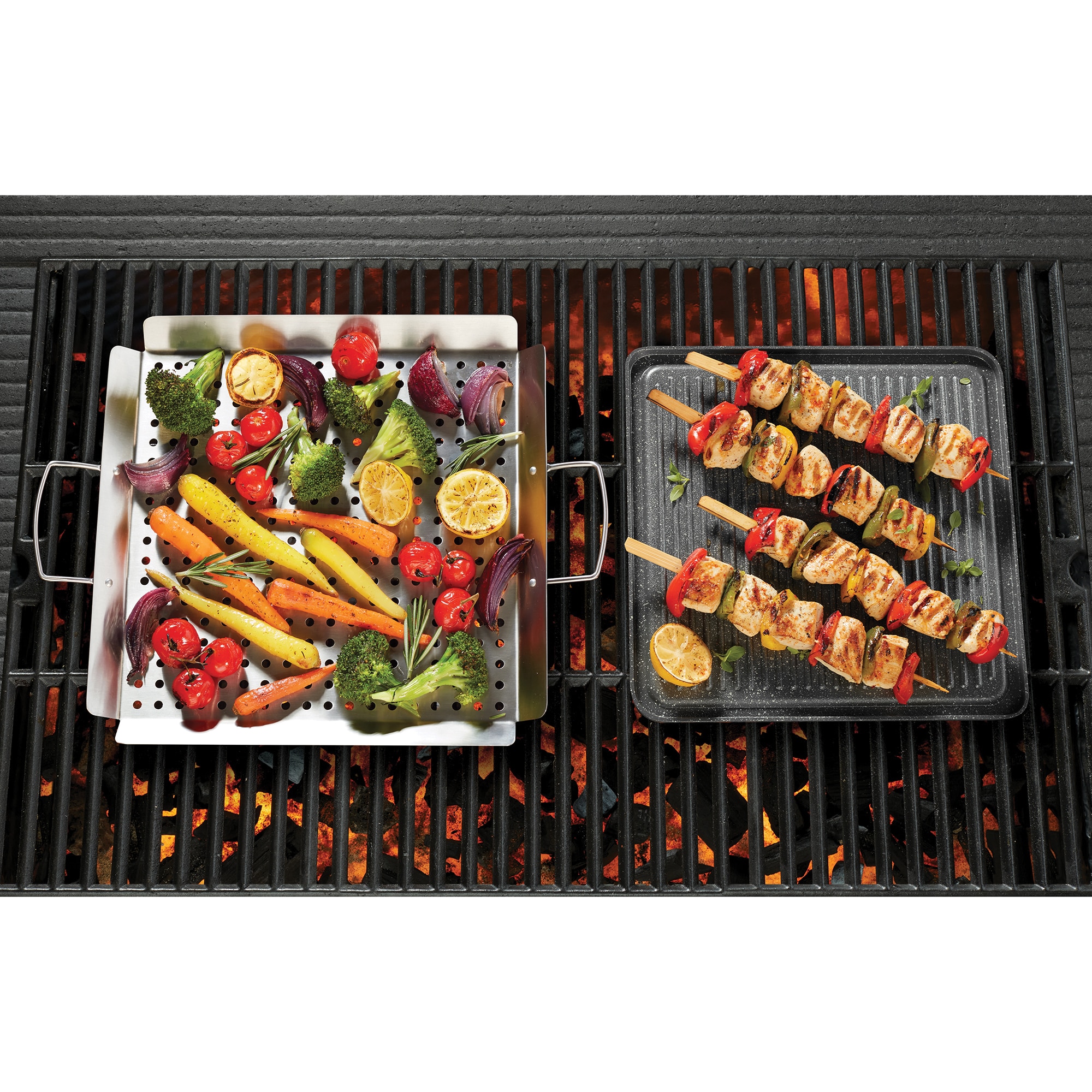 Starfrit THE ROCK Cast Iron Non-stick Griddle and Pan Set in the Grill  Cookware department at