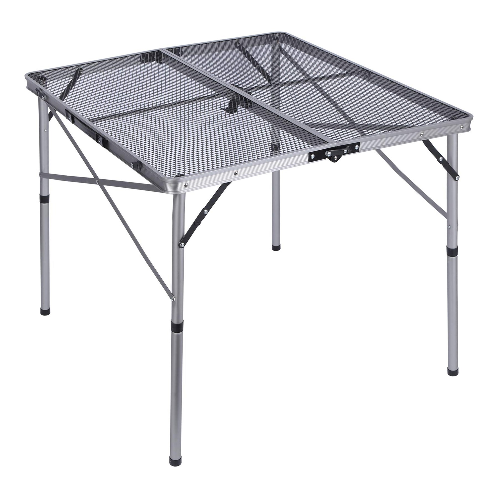 Camp Chef 17.5-in Black Steel Rectangle Folding Picnic Table in