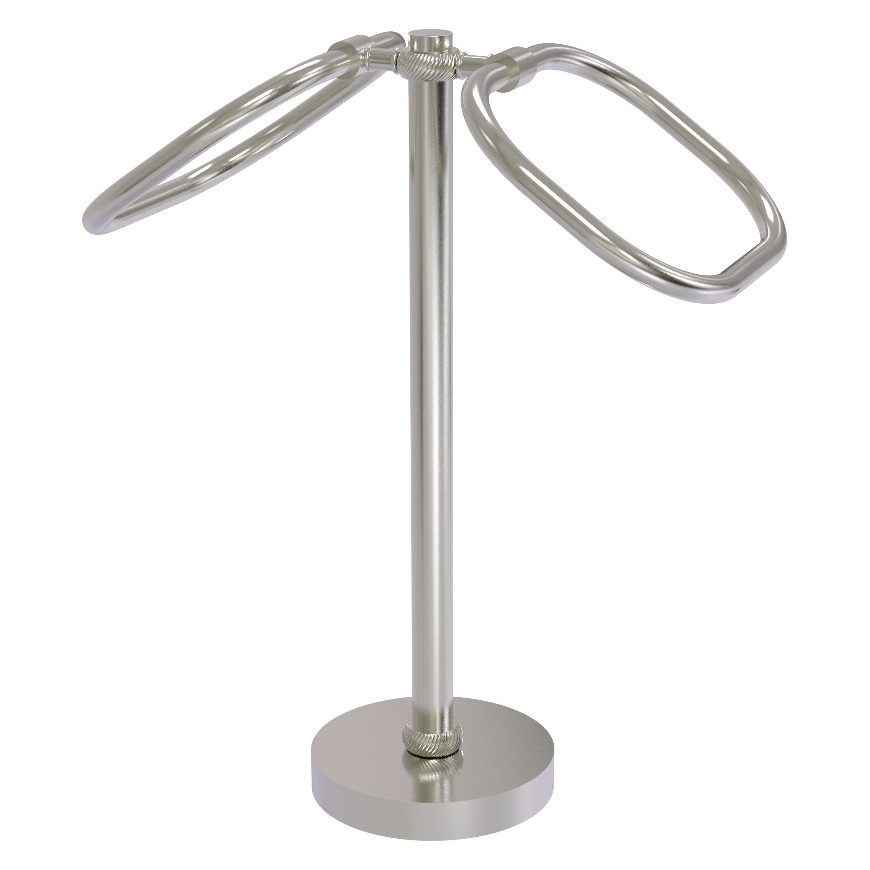 Allied Brass TB-20T-SN Satin Nickel Freestanding countertop Double Towel Ring
