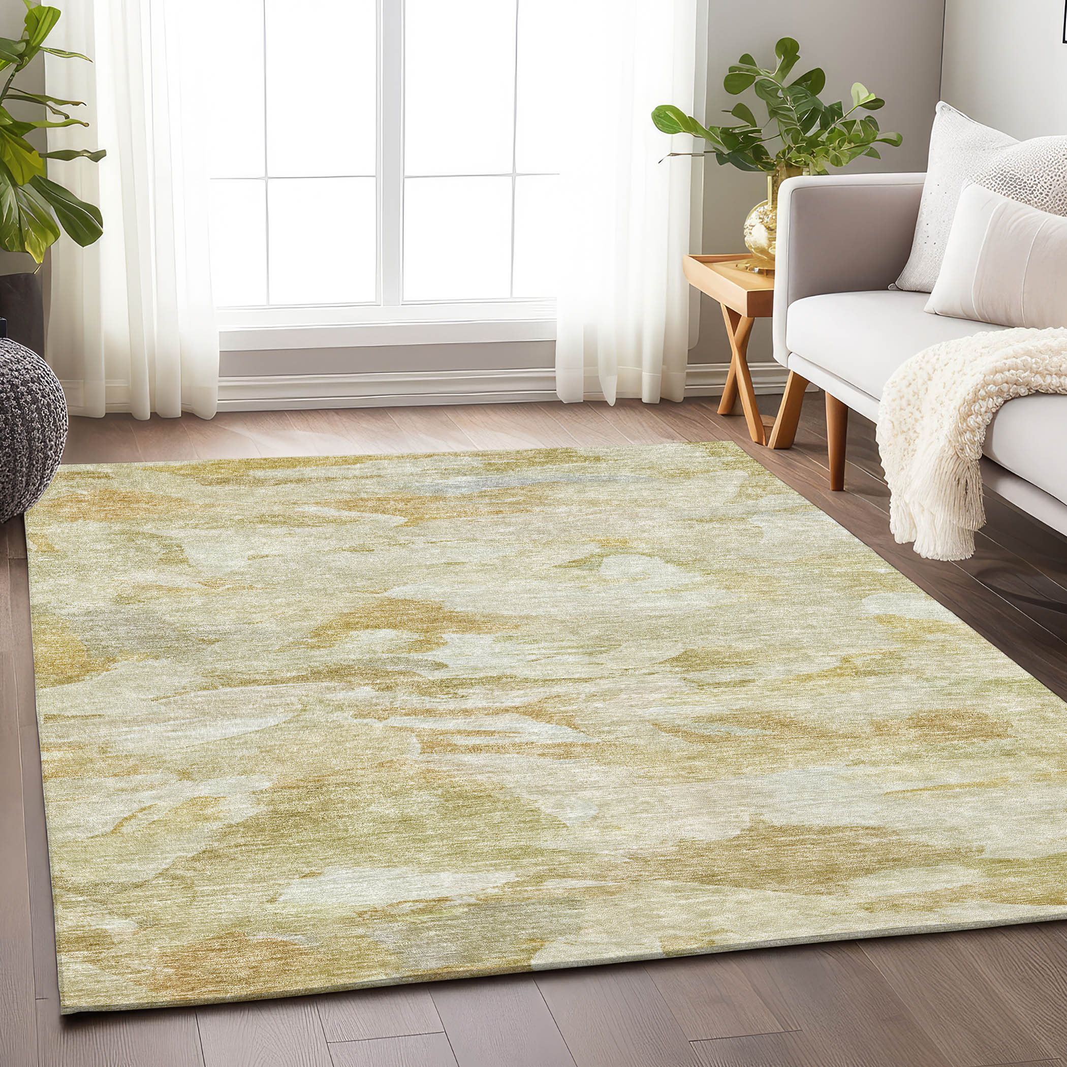 Addison Rugs ACN1075BG10X14 Chantille ACN1075BG 10 x 14 (ft) Polyester Beige Rectangular Indoor/Outdoor Geometric Machine washable Area rug