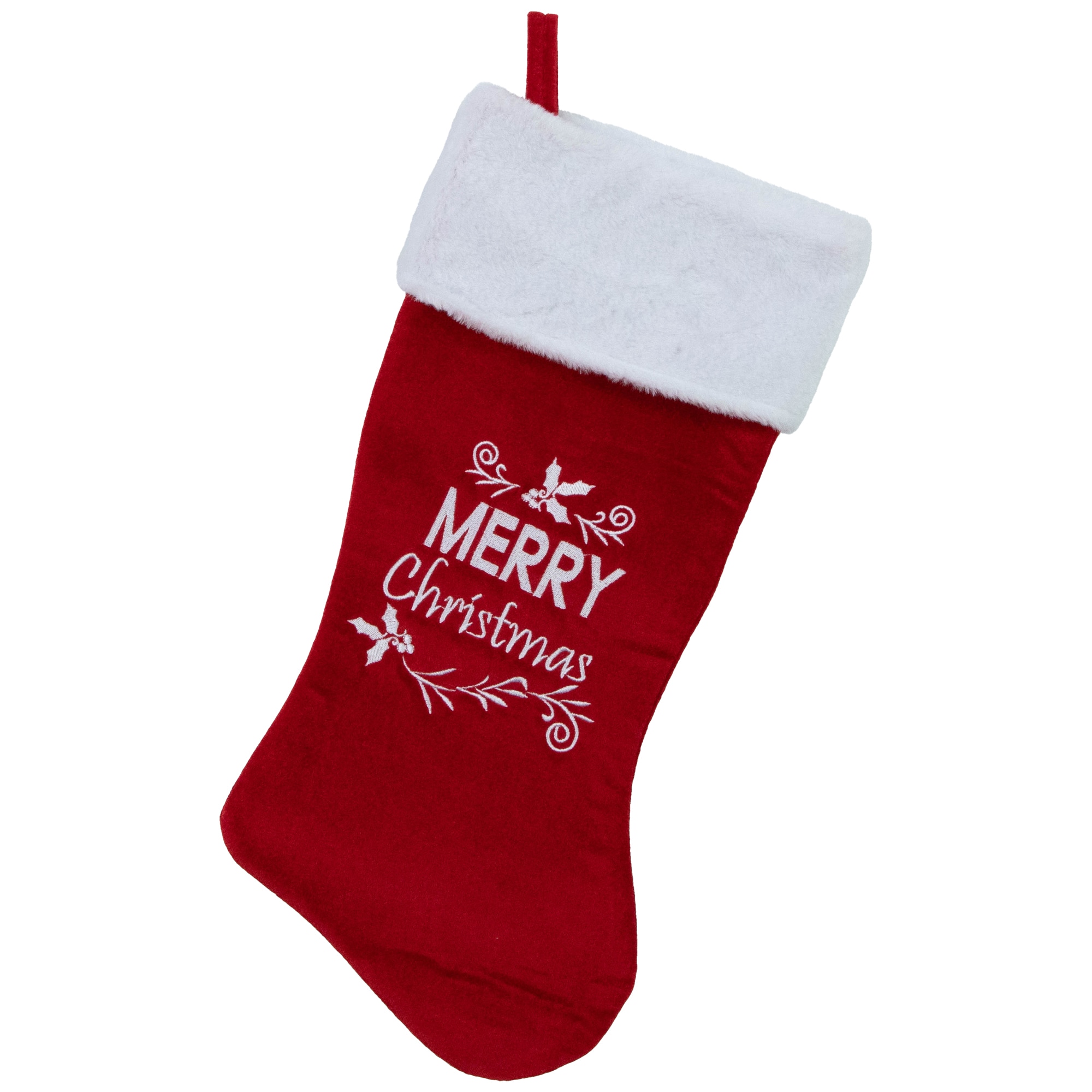 Northlight 34315060 6-in Red Merry Christmas Christmas Stocking