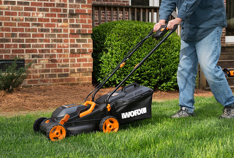 WORX Power Share 40 volt Max 14 in Cordless Push Lawn Mower