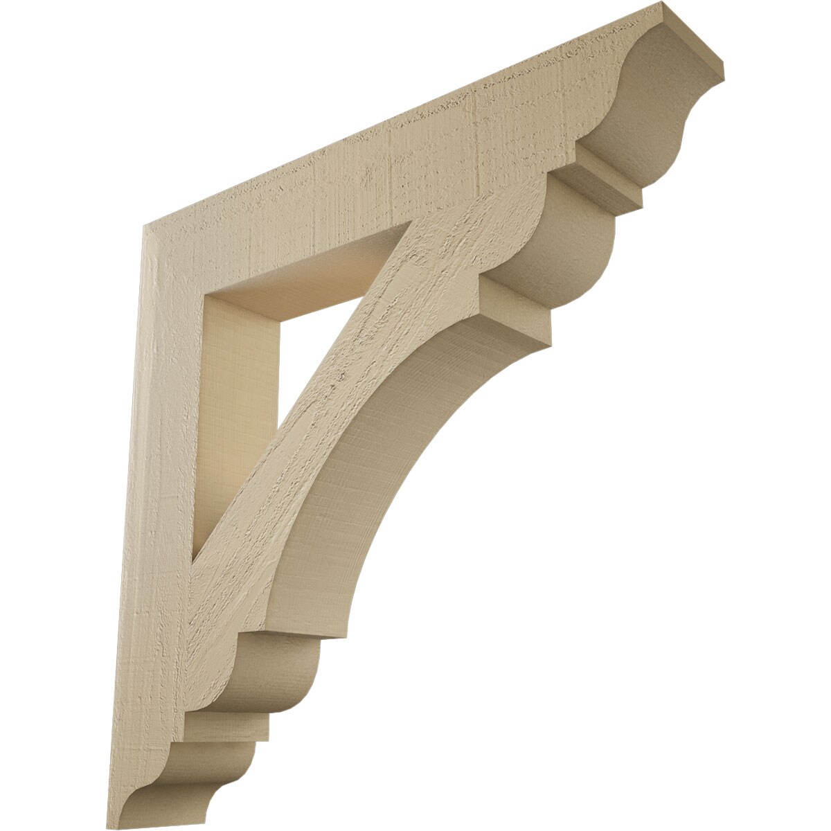 Ekena Millwork 2115106 Olympic Rough Cedar Woodgrain TimberThane 5-1/2-in x 32-in x 32-in Brown Urethane Standard bracket
