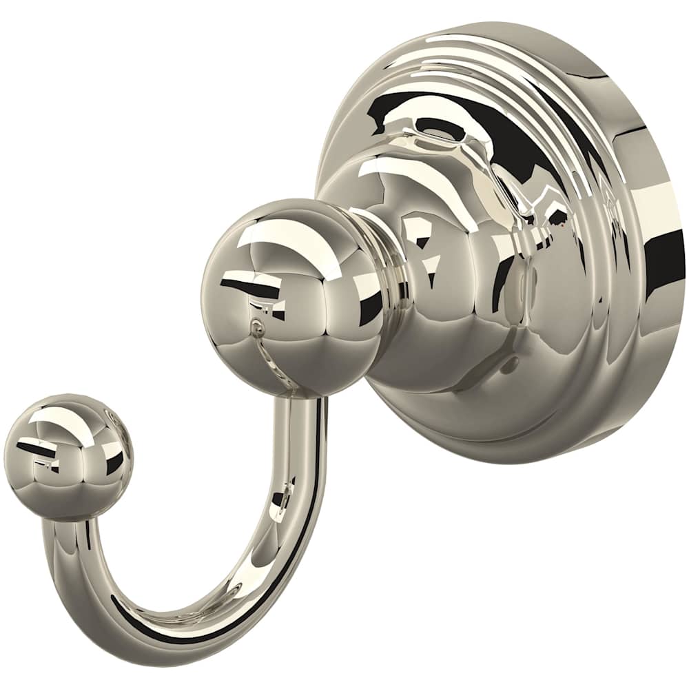 Edwardian Wall Mount Single Robe Hook - Polished Nickel