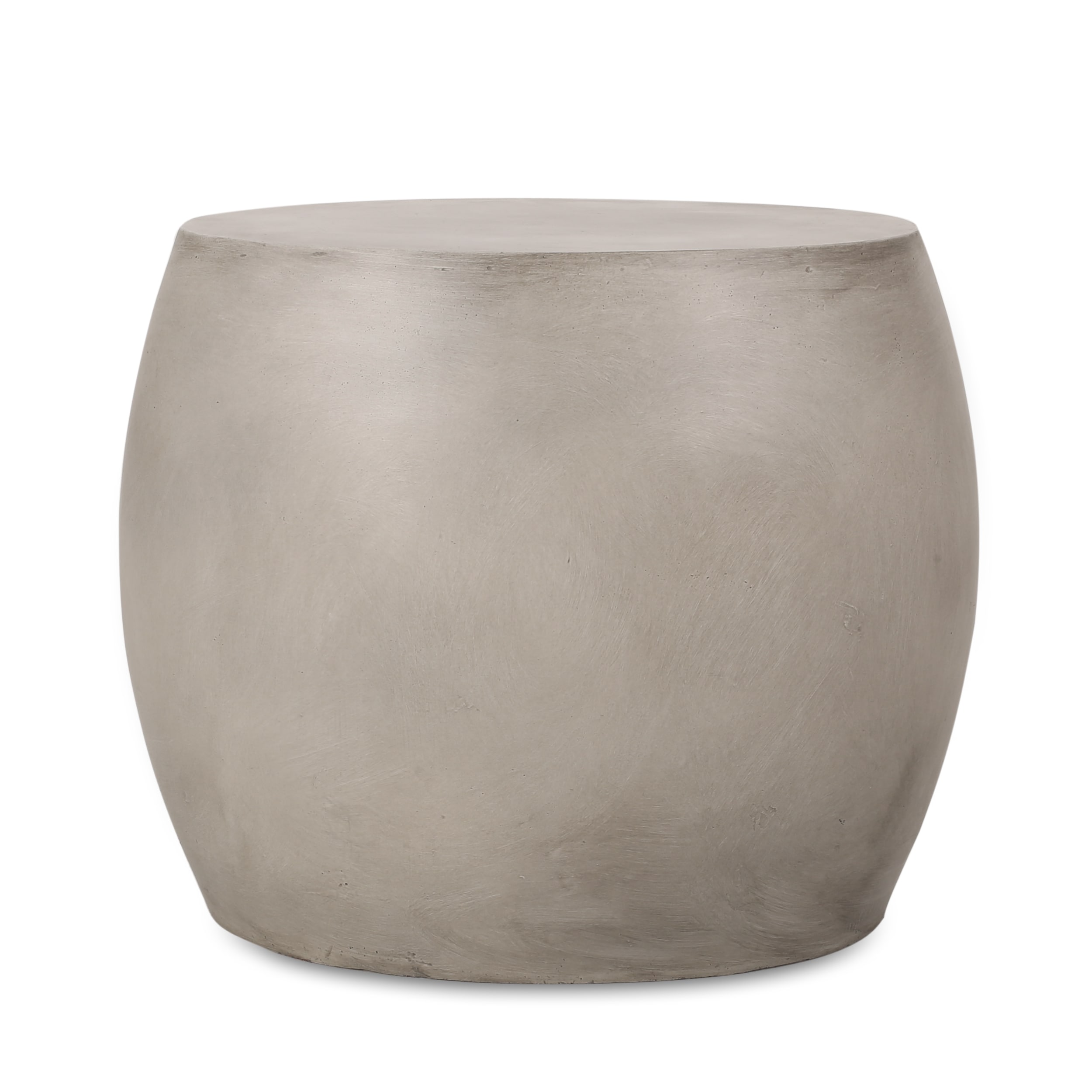 AHIOU HOME ZAAHG-70885.00GS 20.25-in Light Gray Magnesium oxide Barrel Garden Stool