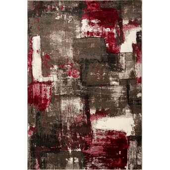 MDA Rugs Rhodes Collection 2 x 3 Brown and Red Indoor Abstract Area Rug ...