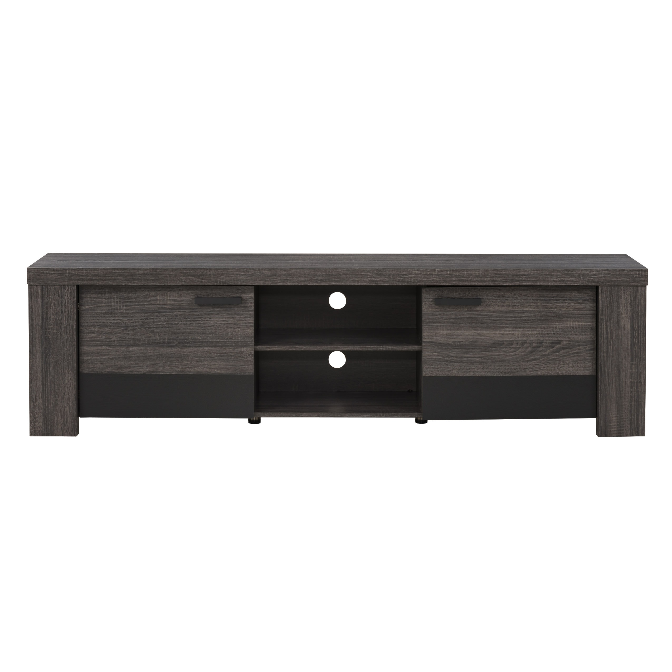 CorLiving LFF-300-B Joliet Transitional Distressed Carbon Grey TV stand ( Accommodates TVs up to 80-in )