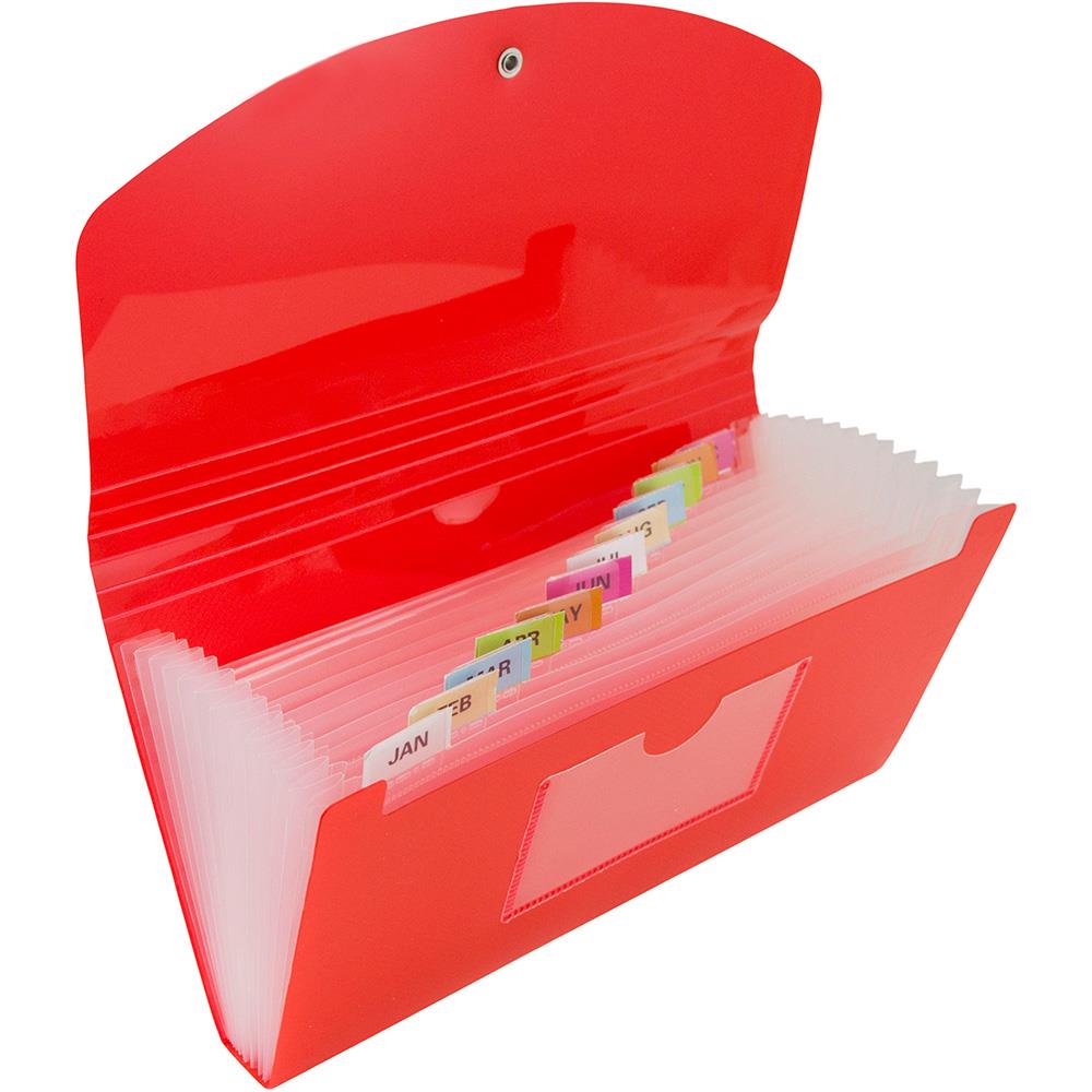  JAM PAPER Plastic Portfolio File Carry Case with Handles - 10  x 12 x 4 - Clear with Black Buckle - Sold Individually : File Sorters :  Office Products