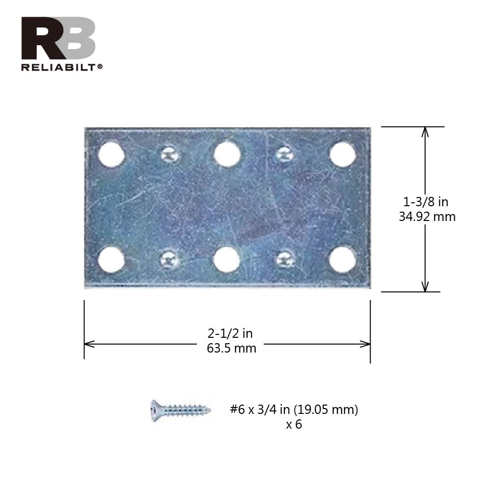 RELIABILT 32012ZCXLG Mending-Plates-Brackets-Braces - View #4