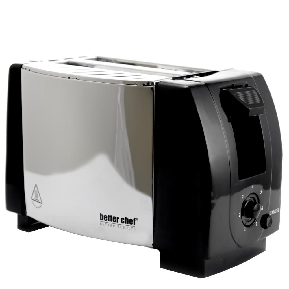 Better Chef Cool Touch Wide-Slot Toaster- White, ETL Safety Listed, Extra Wide  Slots, Reheat Function