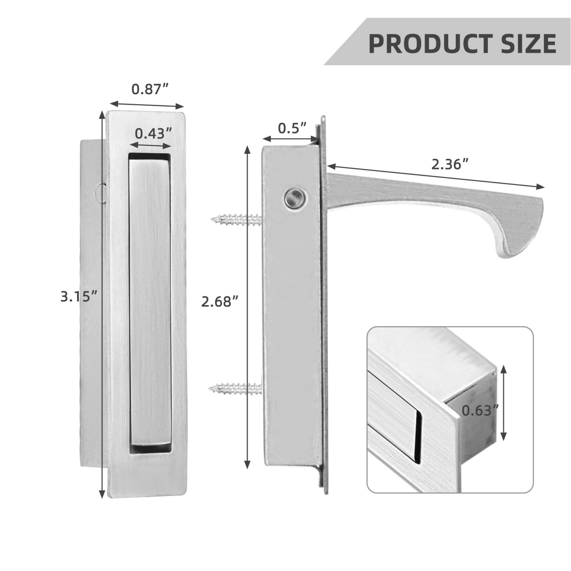 Numhew NHDREW42098 Pocket-Door-Pulls - View #2