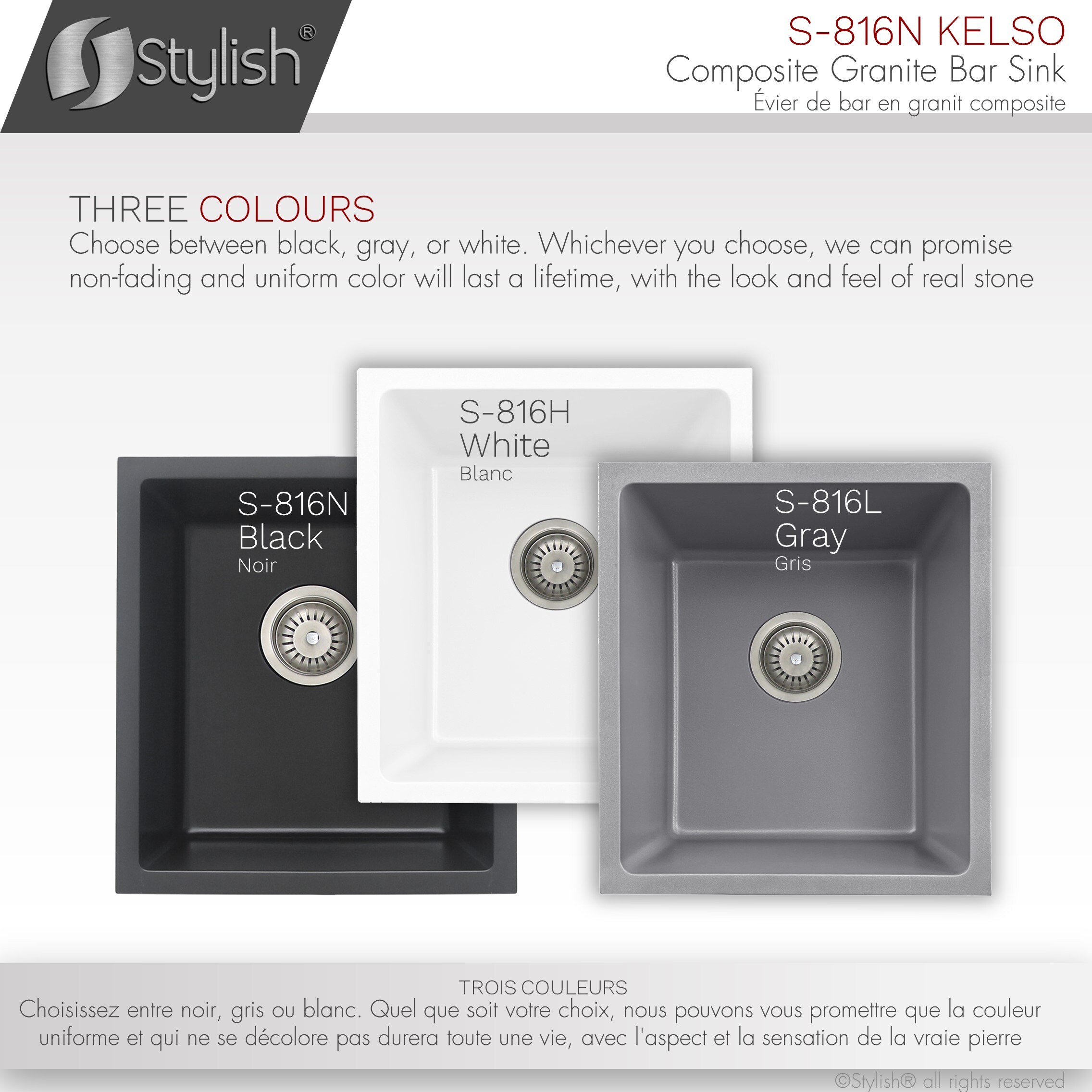 Stylish S-816N1 Kitchen-Sinks - View #10
