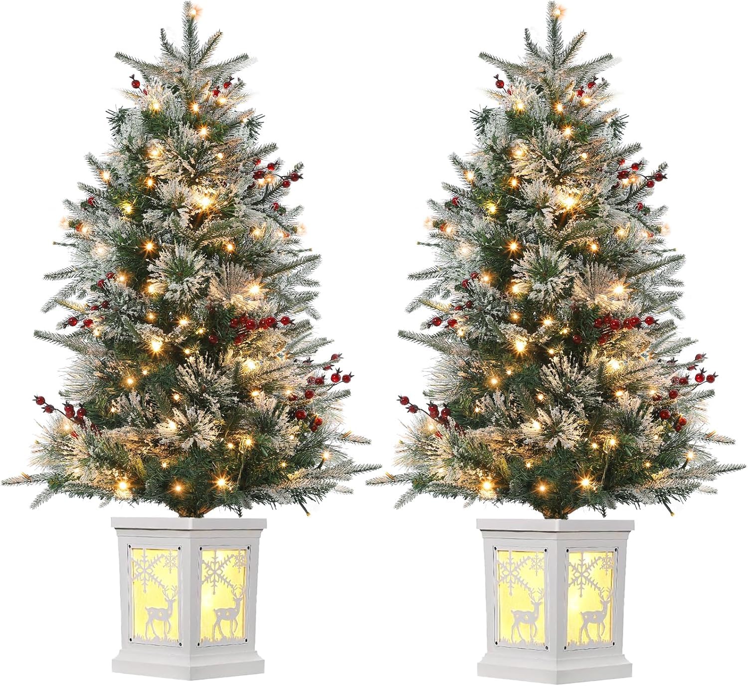 DEXSO 3 Ft Tabletop Christmas Tree with LED Lights