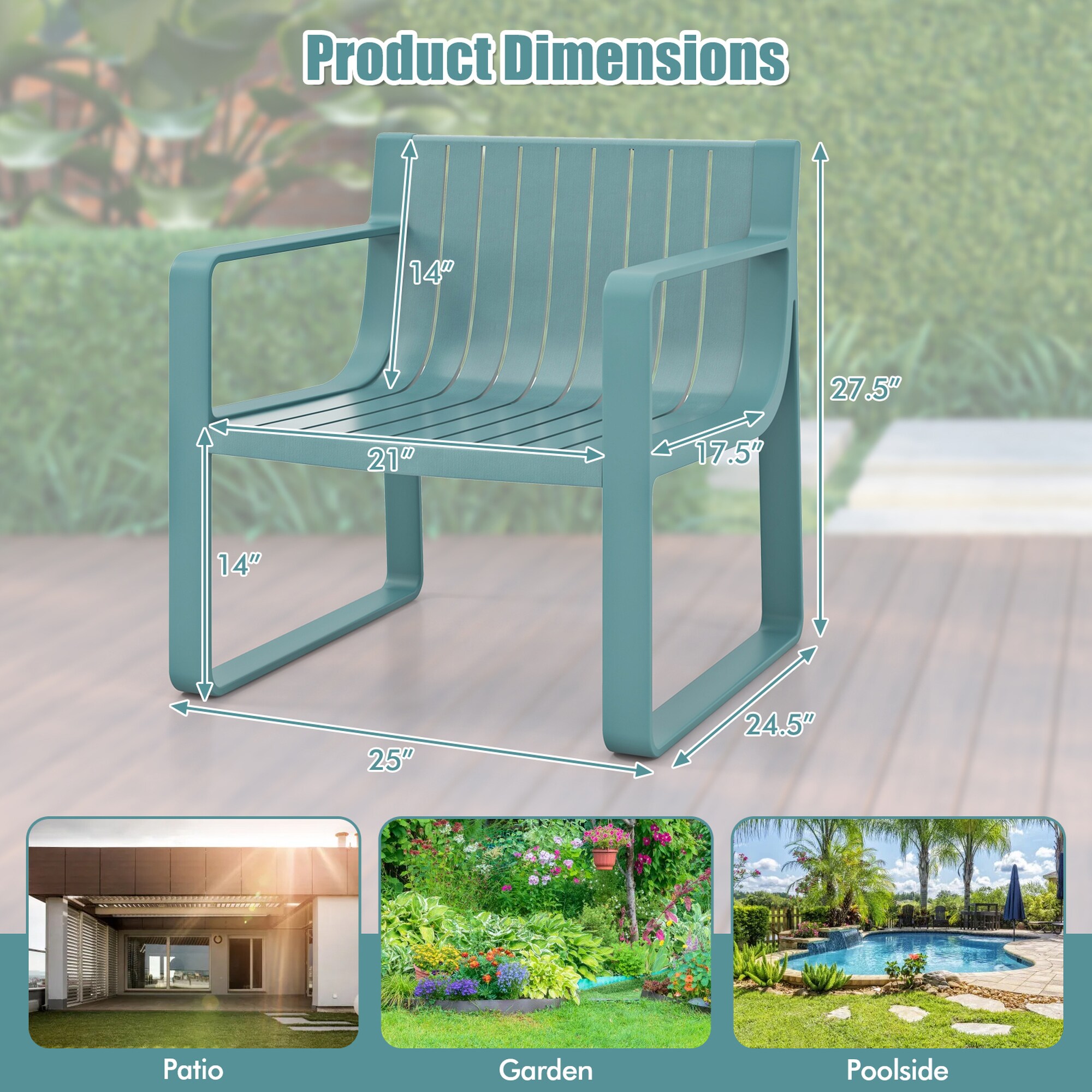 Costway HCST05779 Patio-Chairs - View #2