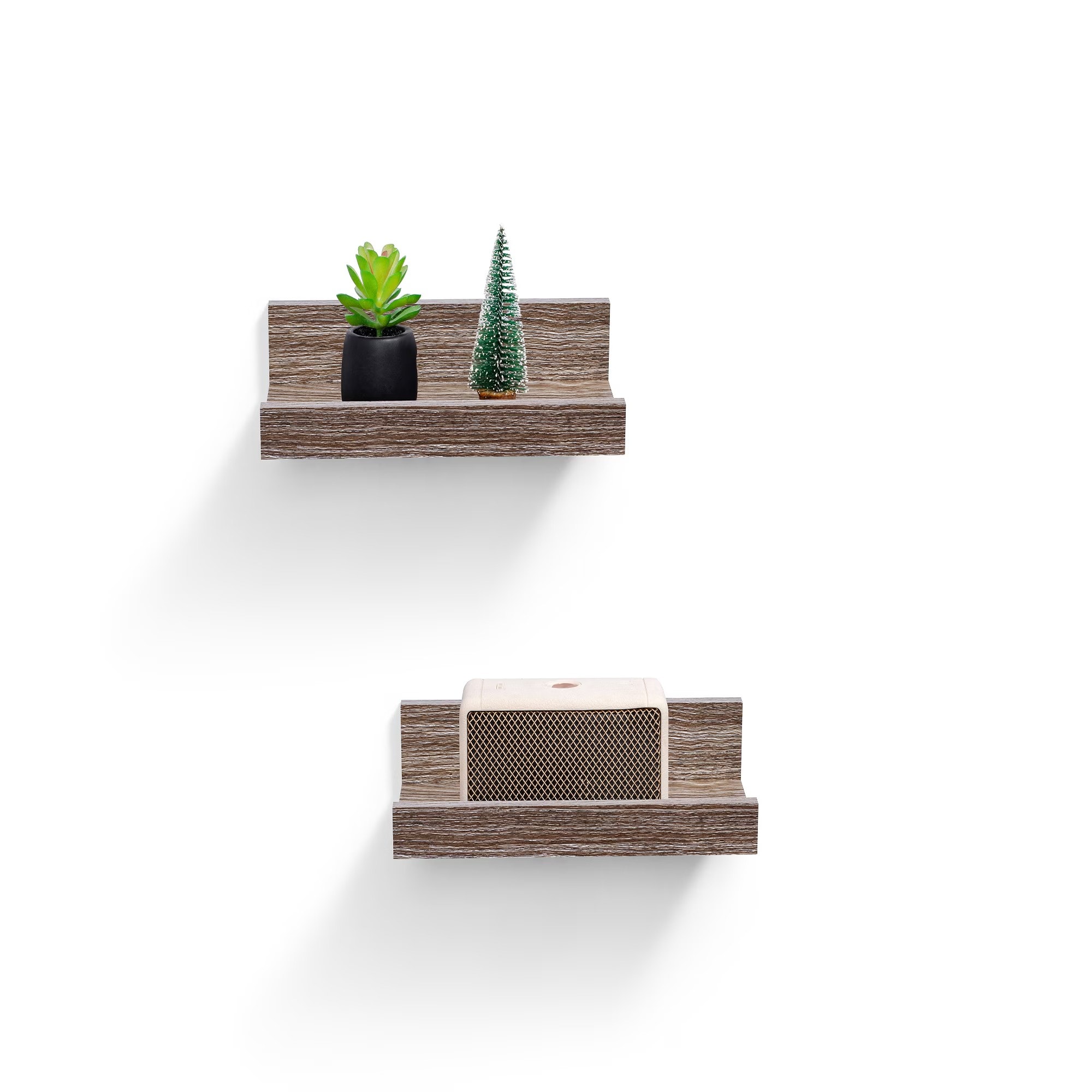 OOU 10 Inch Floating Wall Mounted Wood Shelf with Invisible Brackets Maple Finish for Bathroom Bedroom Kitchen Books and Decor