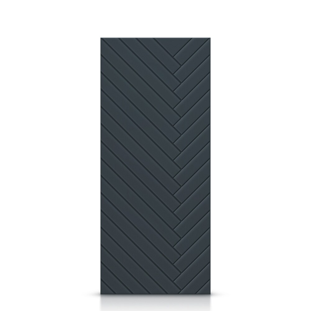 CALHOME DMD-CNC-225-80X42-G CNC-225 42-in x 80-in Charcoal Gray Crossbuck Smooth Hollow core Stained MDF Slab Door