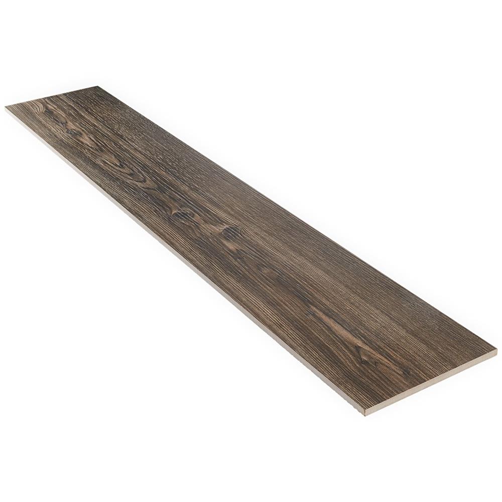 Teakwood 8" x 48" Matte Brown Porcelain Wood Look Tile