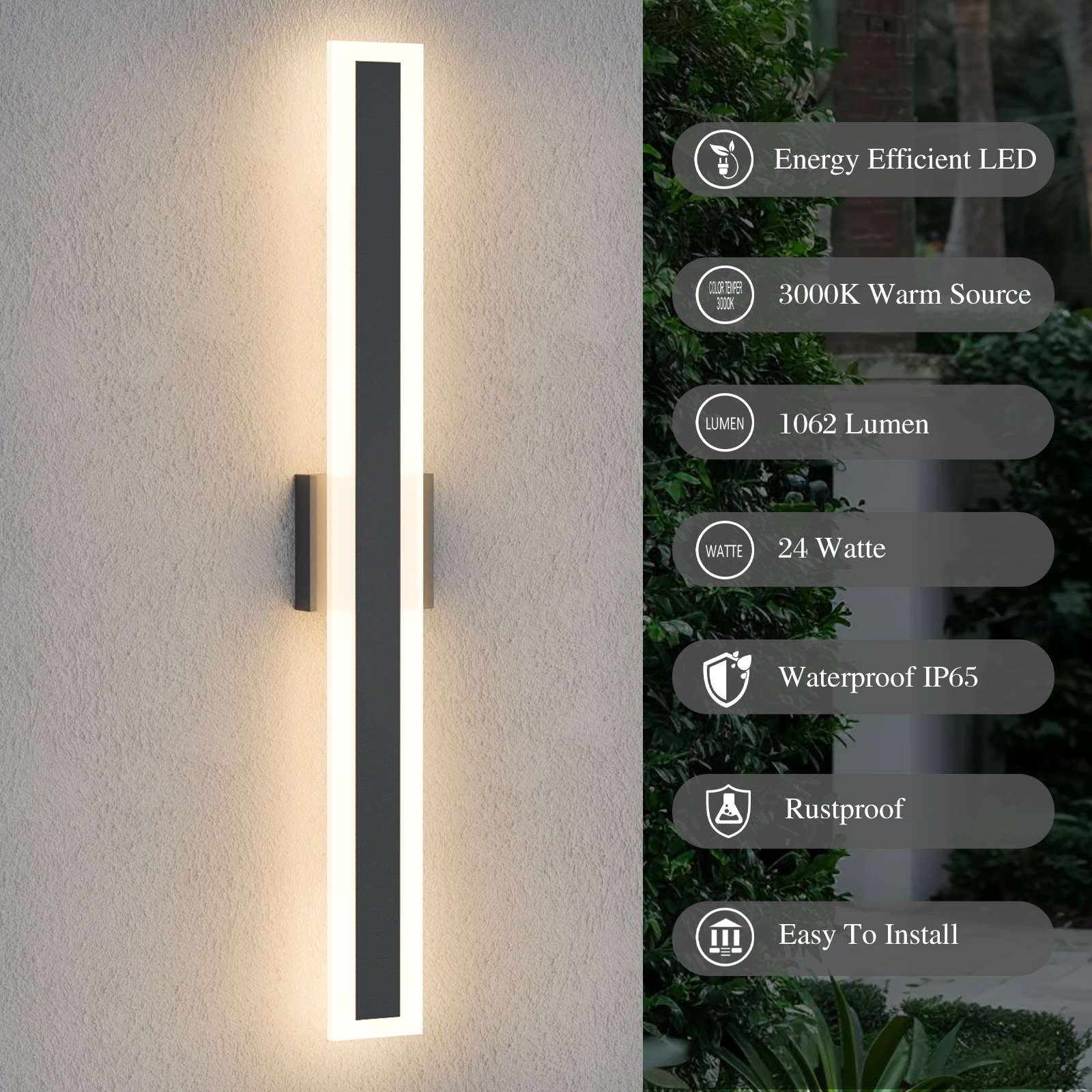LamQee 06FTL0150DBK Outdoor-Wall-Lighting - View #3