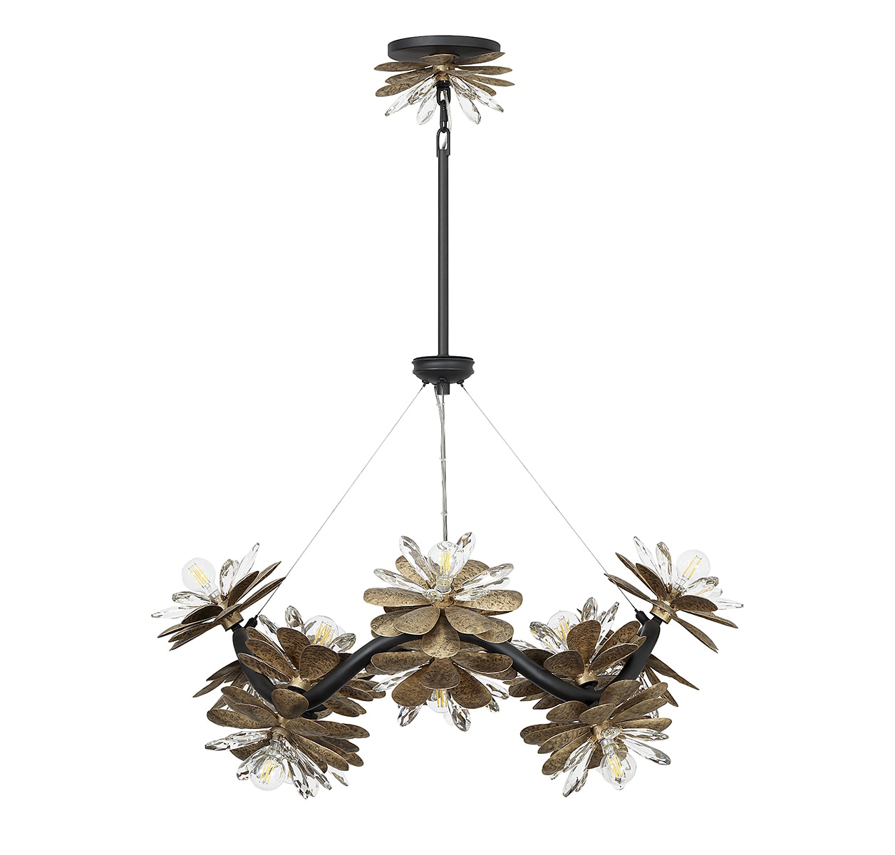 Giselle 16-Light Delphine Crystal and Metal Chandelier