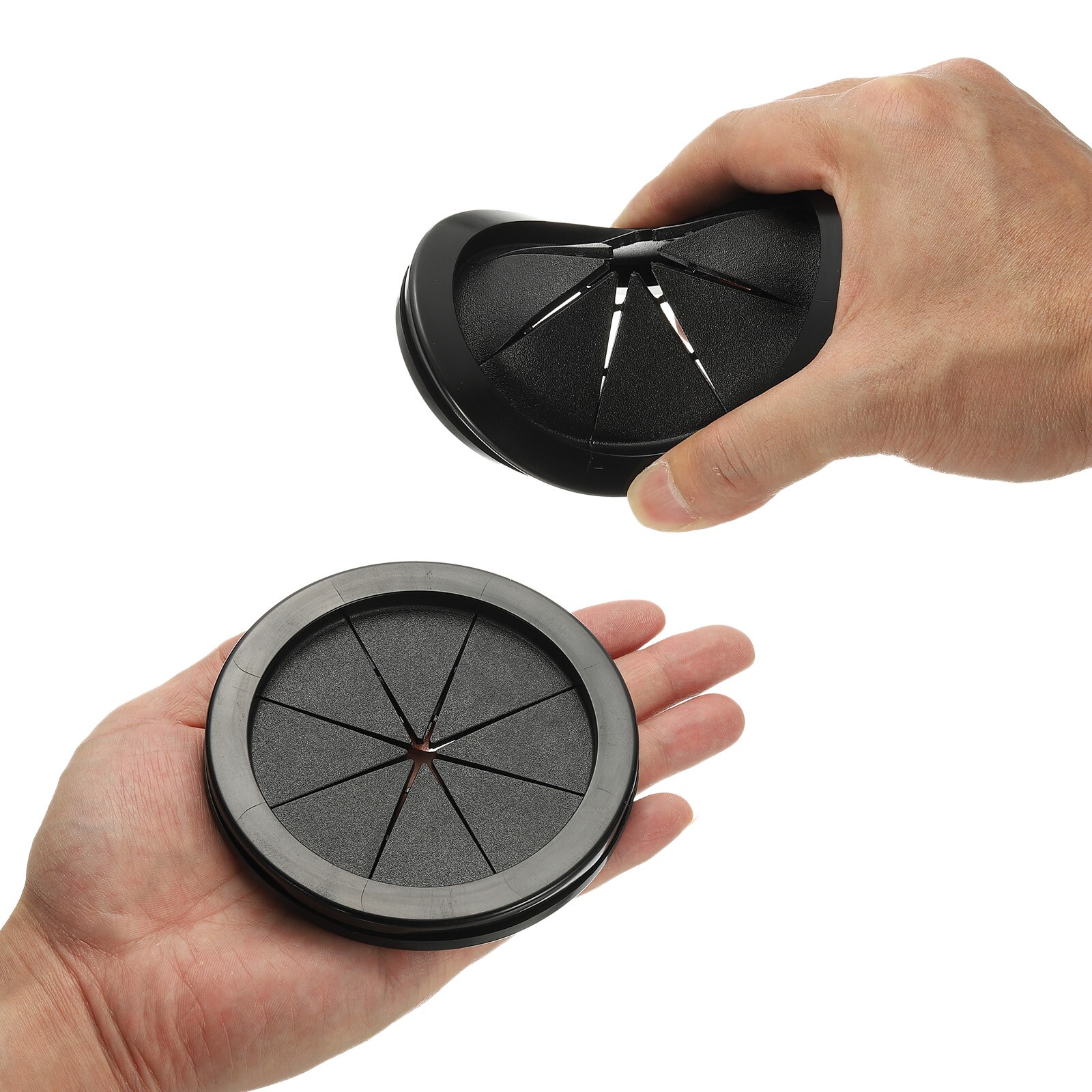 PATIKIL 6-Pack 3-Inch Desk Grommet – Black ABS Cable Hole Cover For Wire Management