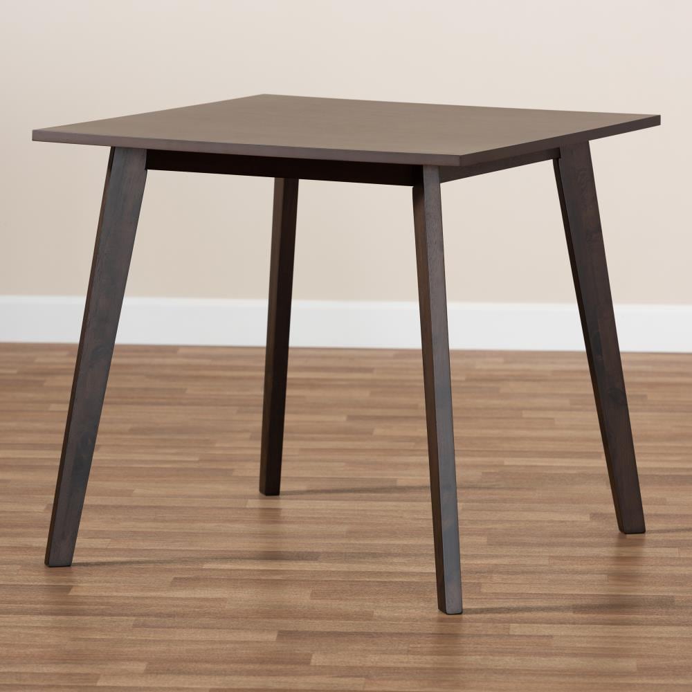 Britte Dark Oak Brown Square Wood Dining Table