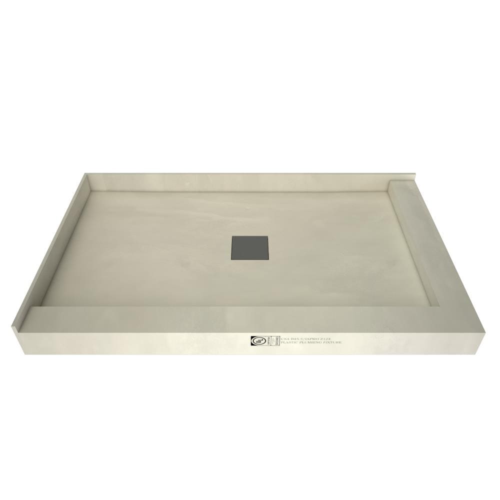 Tile Redi WD3460CDR-PVC 34-in W x 60-in L x 5.75-in H Made For Tile Rectangle Shower Pan Base (Center Drain)