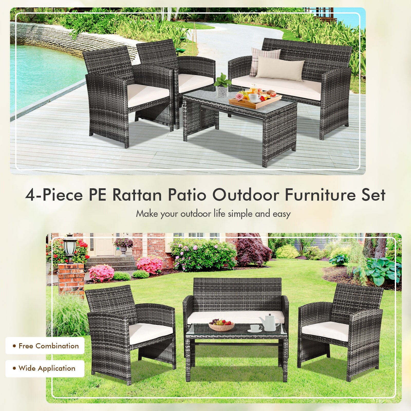Slickblue D-CO-HW83236WH Patio-Conversation-Sets - View #6
