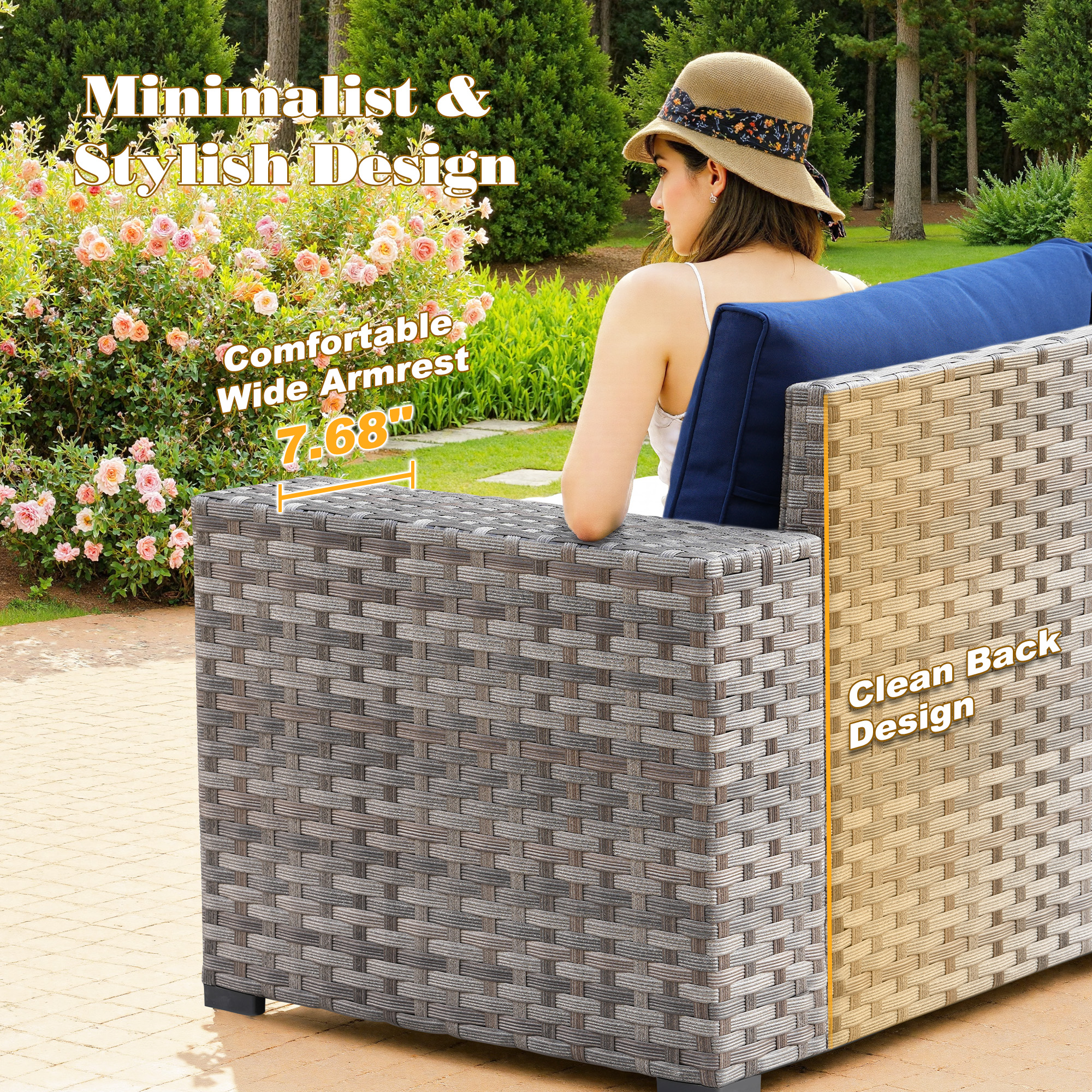 Pouuin SCFPBBR7-9 Patio-Sofas-Daybeds - View #6