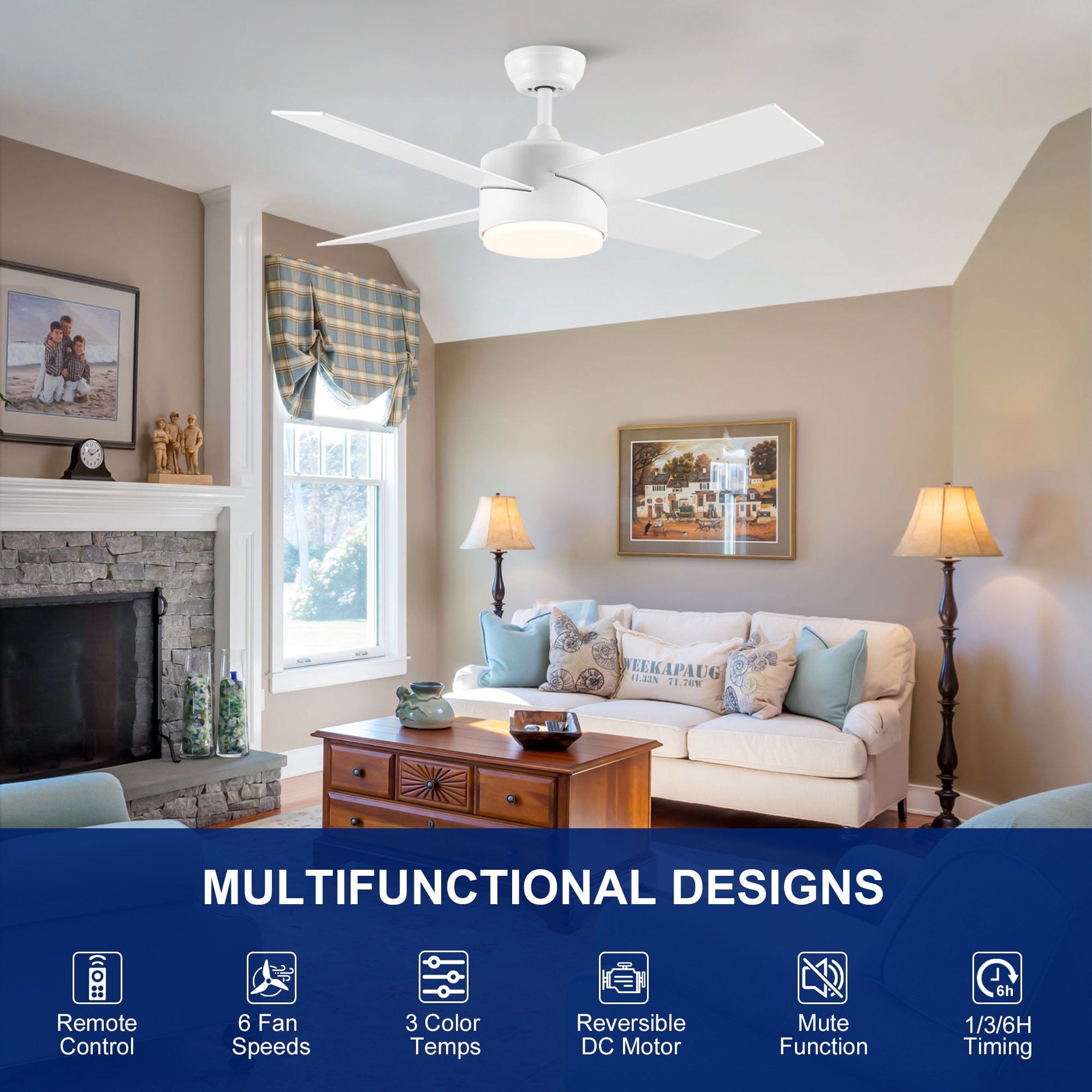 YUHAO LSAC1084WH442 Ceiling-Fans - View #3