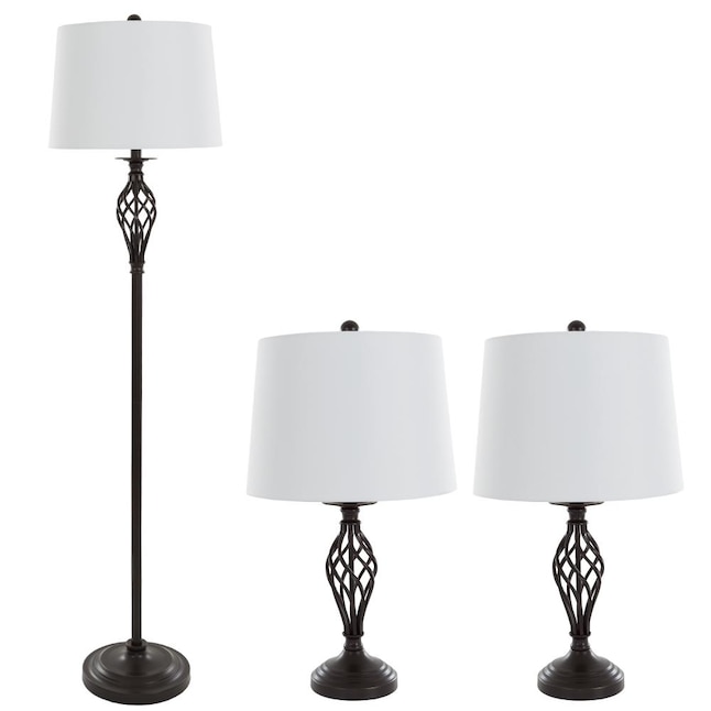 Floor Lamp Set Of 3 Spiral Cage Design, Argos Birdcage Table Lamps