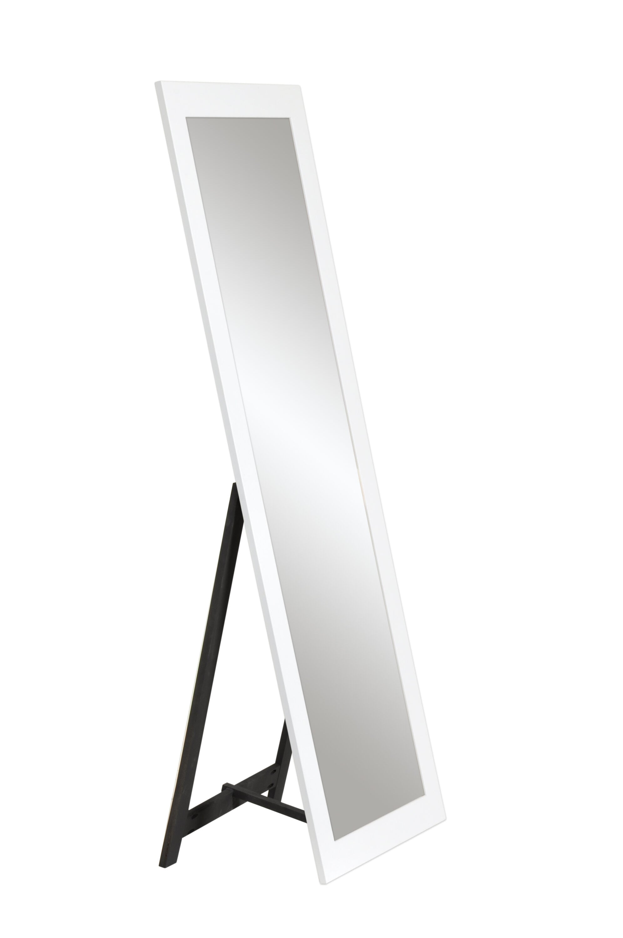 BrandtWorks BM003THINSA 21.5-Inches W x 71.0-Inches H Rectangle Matte White Framed Full Length Floor Mirror