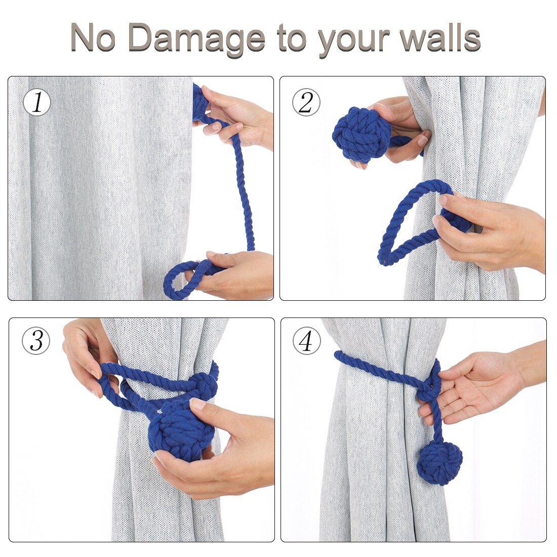 Unique Bargains S25093001UX5368 Curtain-Holdbacks - View #4