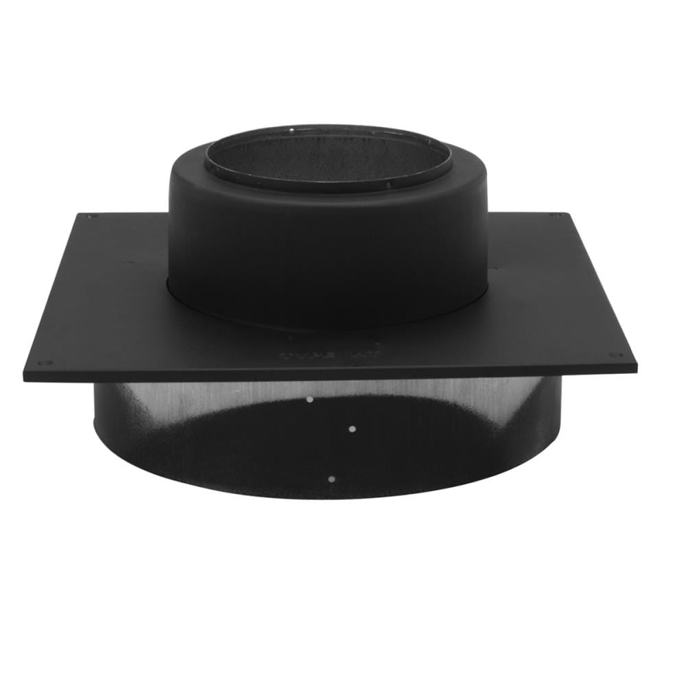 Selkirk 206410 14.25-in Black Round Steel Adjustable Chimney Ceiling Plate