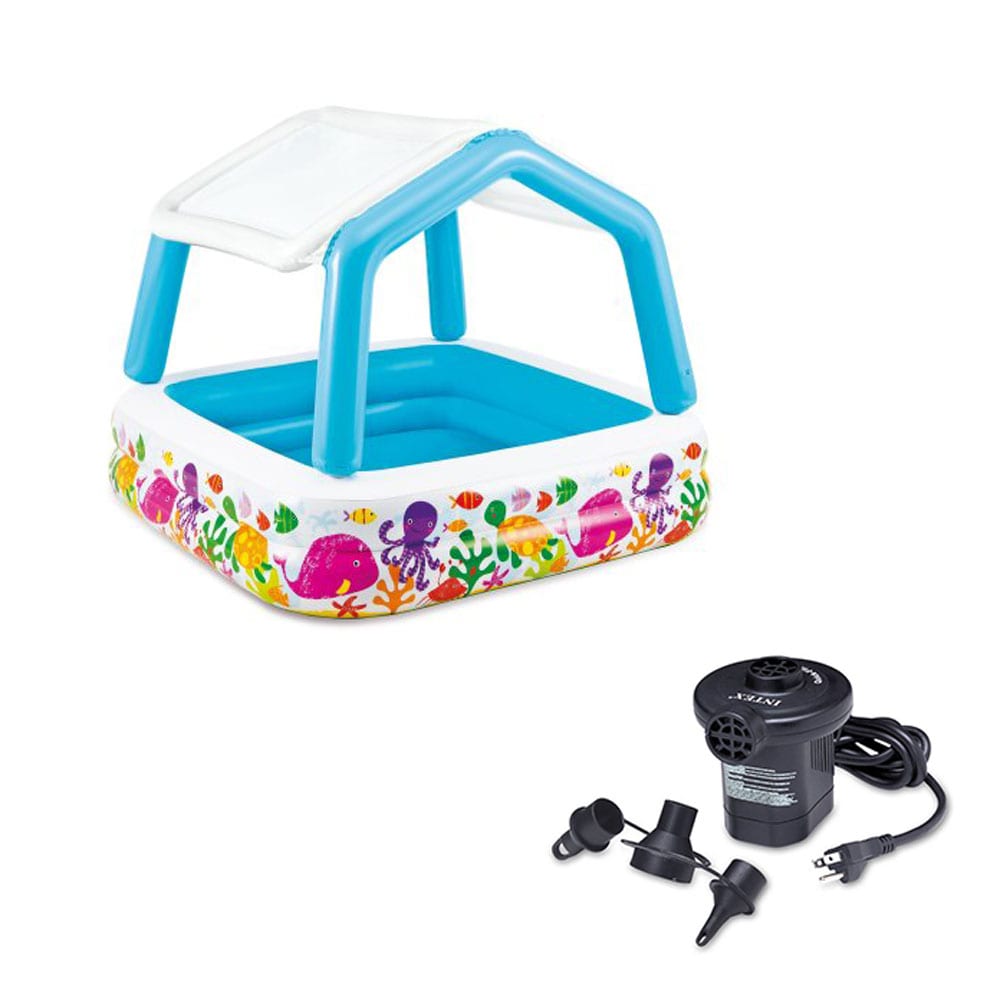 Intex 37084 60-in L x 48-in W Multi Square Kiddie Pool