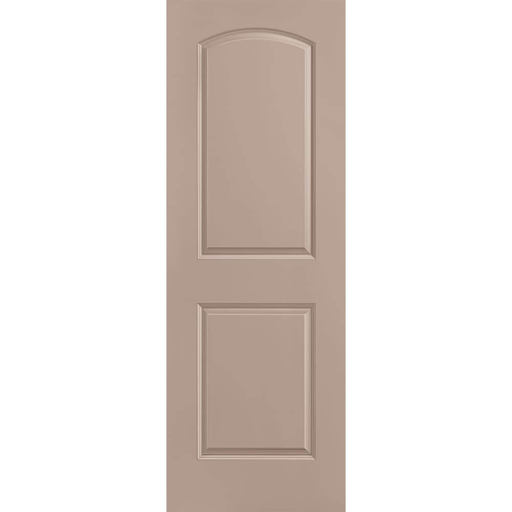 Masonite 1317711 Roman 28-in x 80-in Sandpiper 2-panel round top Smooth Solid core Prefinished Molded composite Slab Door