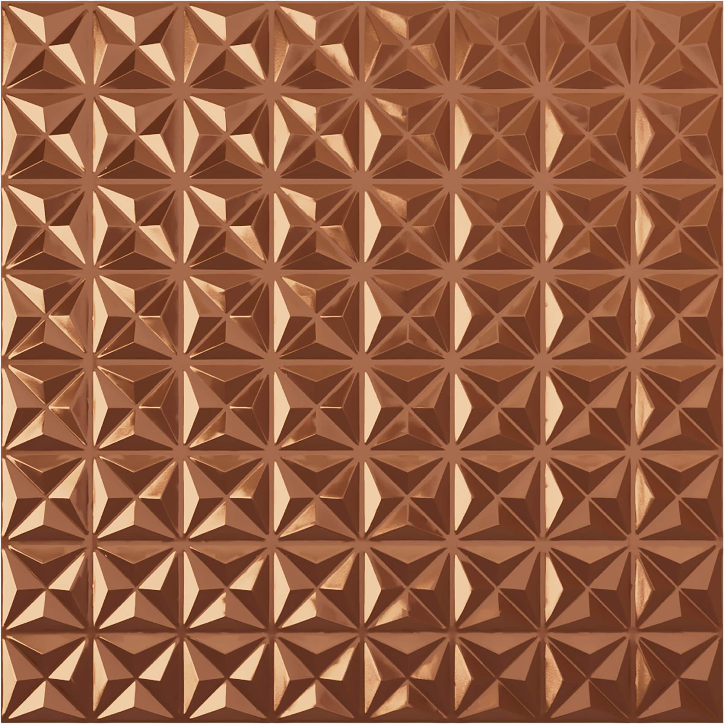 Ekena Millwork WP20X20CIBCO-CASE-12 19-5/8-in x 19-5/8-in Embossed Paintable/Stainable Copper PVC Wall Panel ( 12 -Pack, Covers 32.04 )