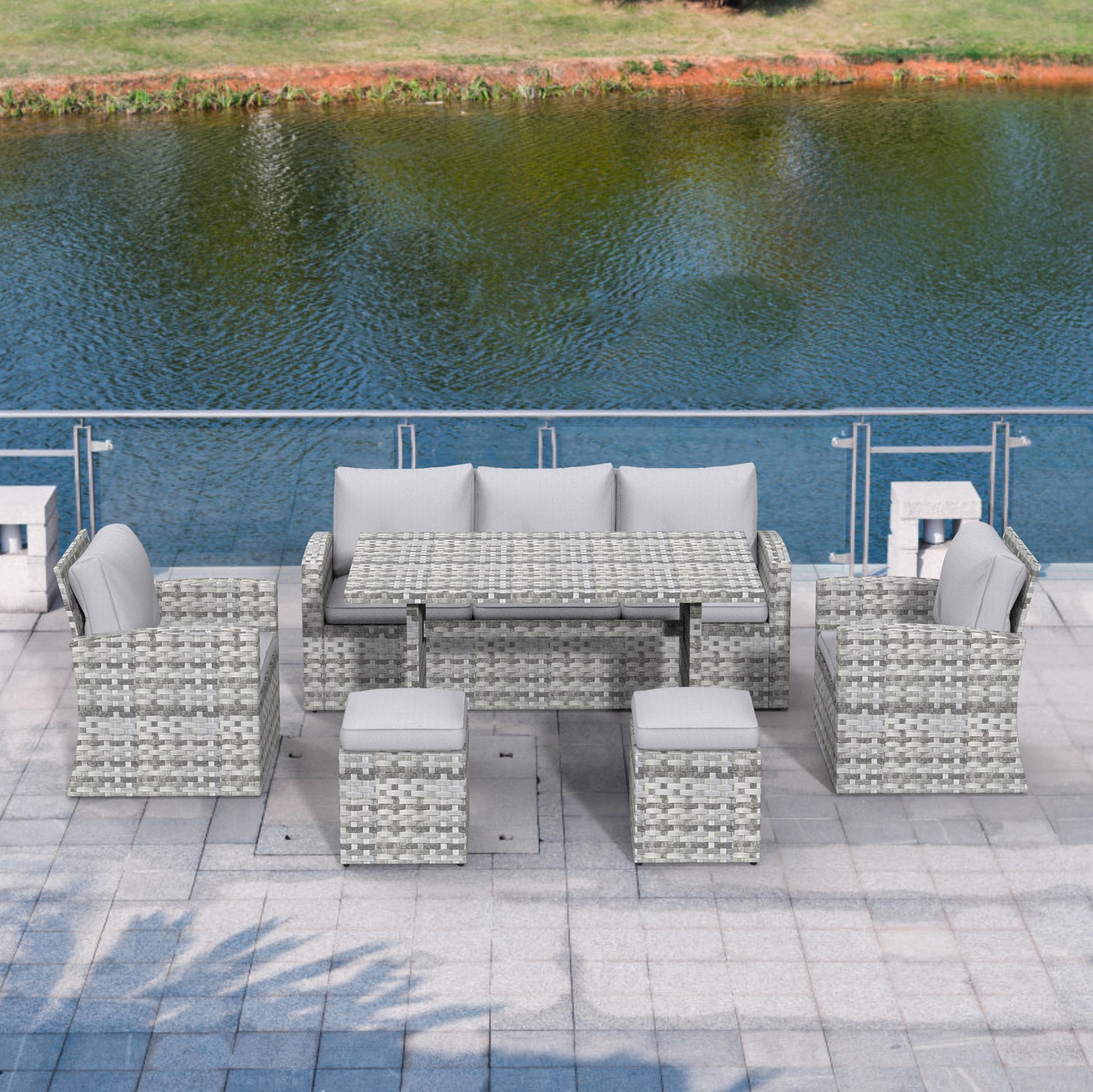Moda Furnishings PAS-1958-W Patio-Conversation-Sets - View #4