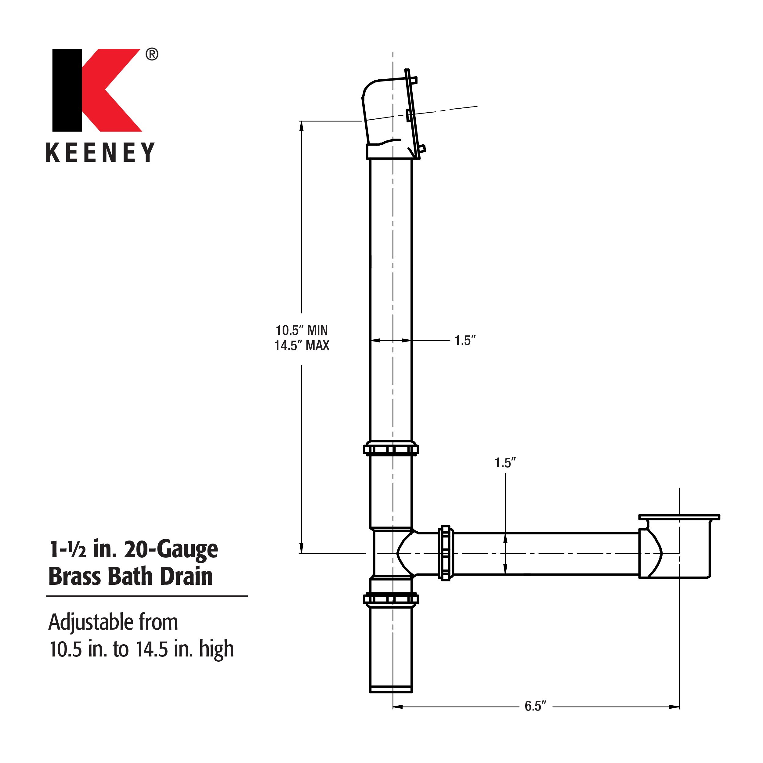Keeney 595RB Tub-Drain - View #6
