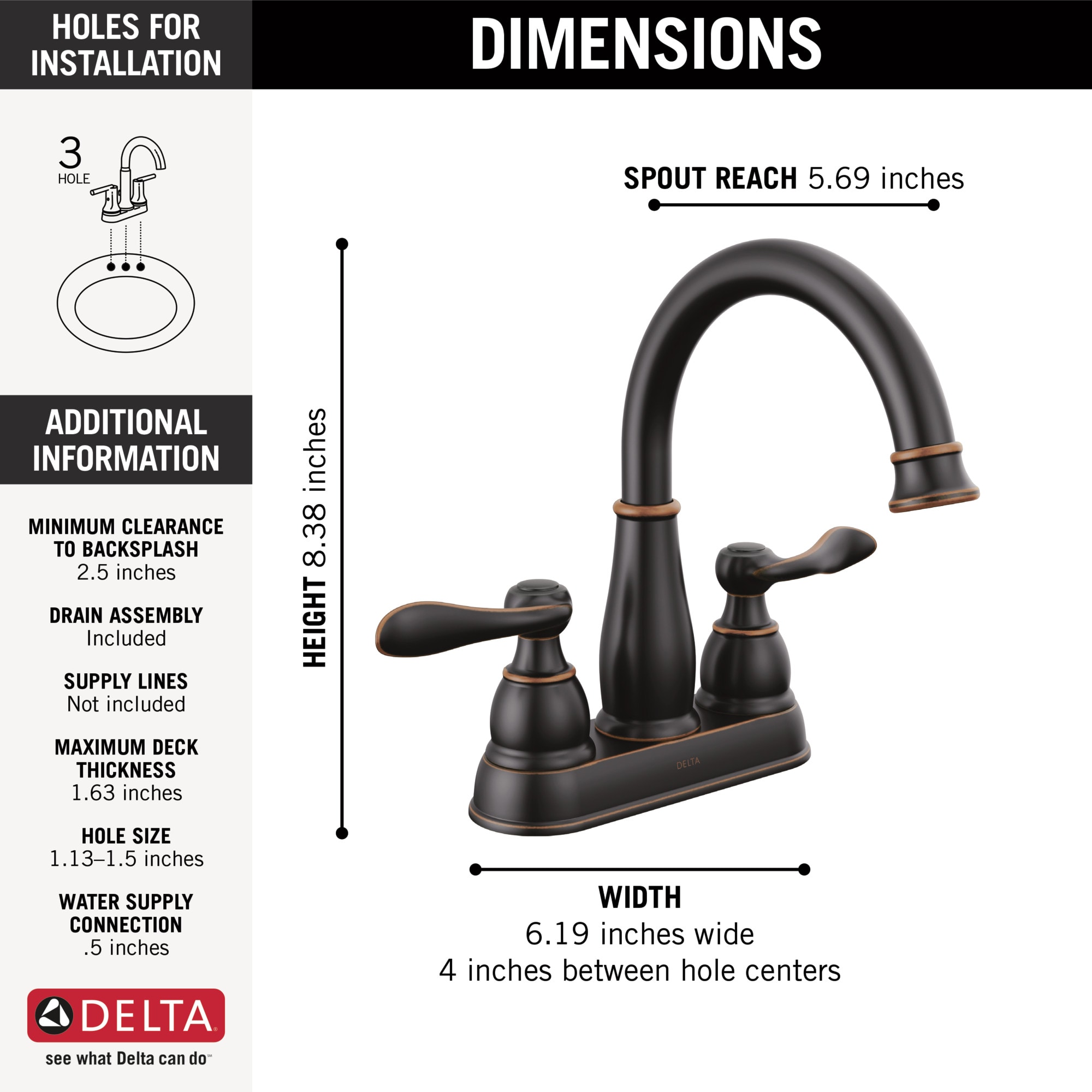 Delta 25896LF-OB Lavatory-Faucets - View #6