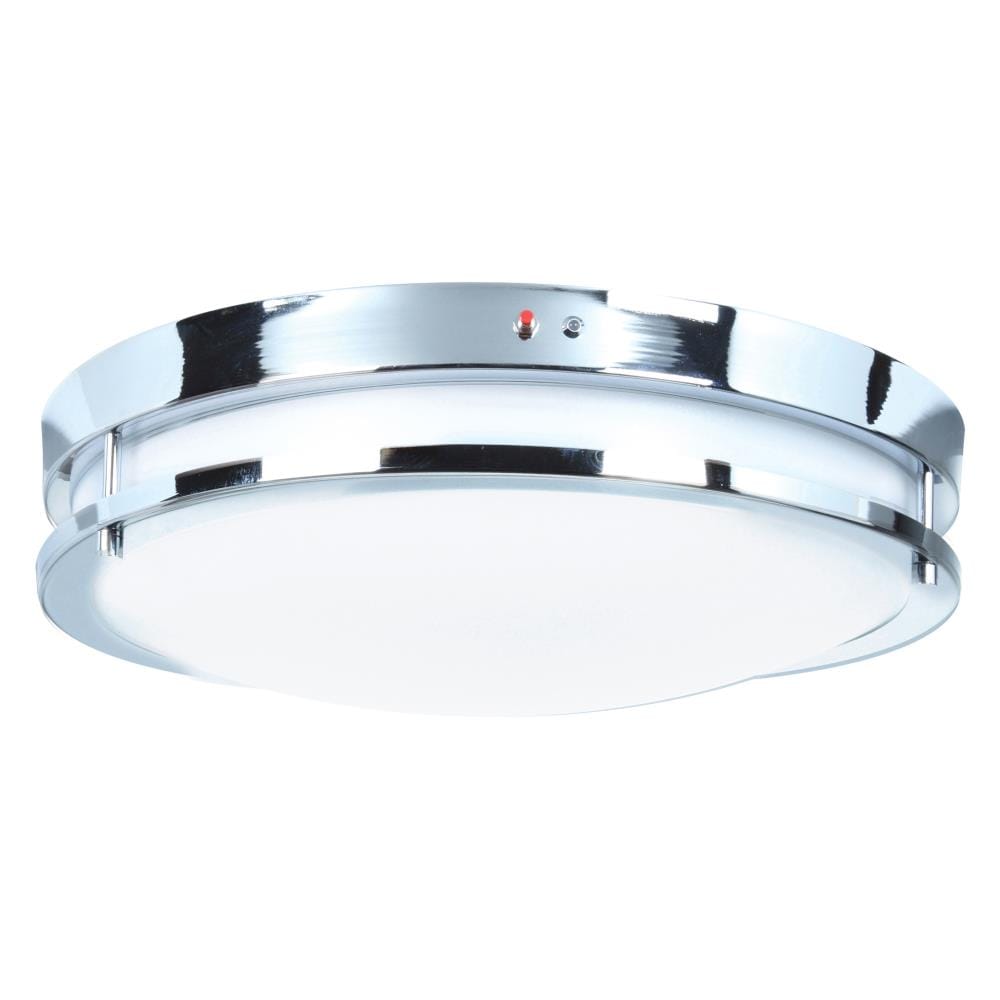 Access Lighting 20465LEDEM-CH/ACR Solero 1 -Light 14-in Gloss Chrome Integrated LED Flush Mount Light