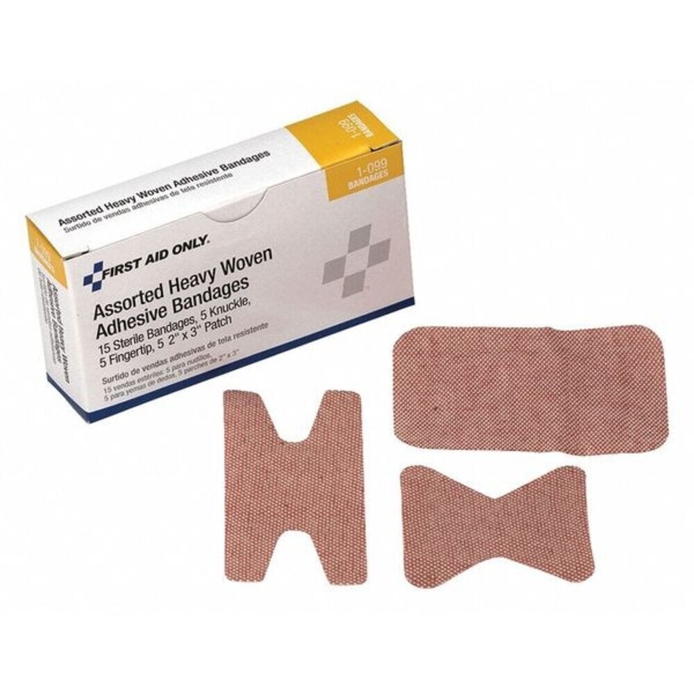First Aid Only  Fingertip/Knuckle Bandages Beige Fabric PK16 1-099