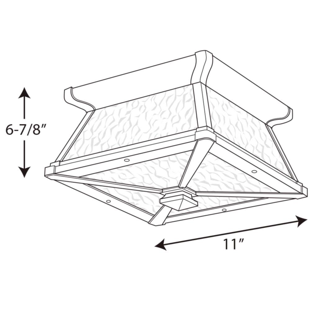 Mac Black Aluminum and Glass Outdoor Ceiling Light