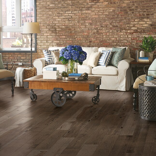 Bruce Nature Of Wood Premium Um Gray Hickory 6 In Wide X 1 2 Thick Smooth Traditional Engineered Hardwood Flooring 23 Sq Ft The Department At Com Engineered Hardwood Flooring, Armstrong Engineered Hickory Hardwood Flooring